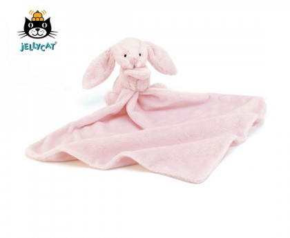 Jellycat 害羞粉色邦尼兔安抚巾（34厘米x34厘米）